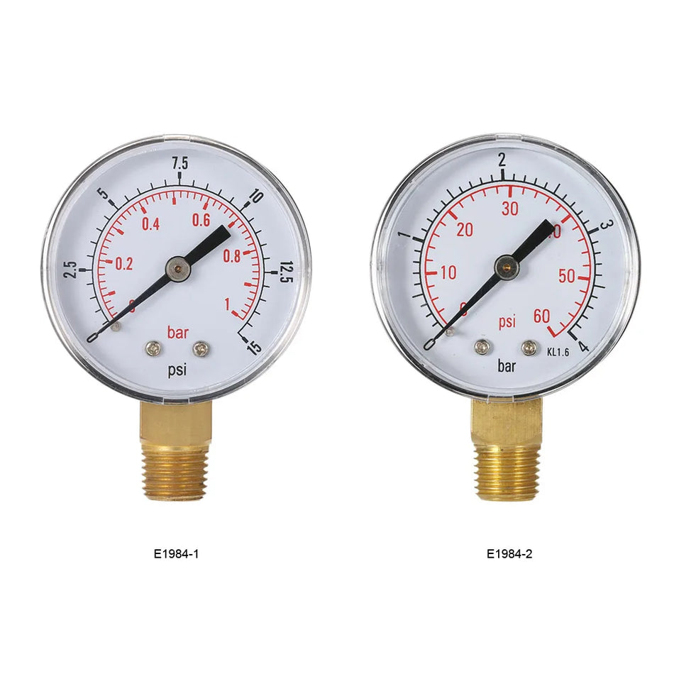50mm Manometer 0 Do 60 Psi 0 Do 4 Bar One Quarter Inch NPT