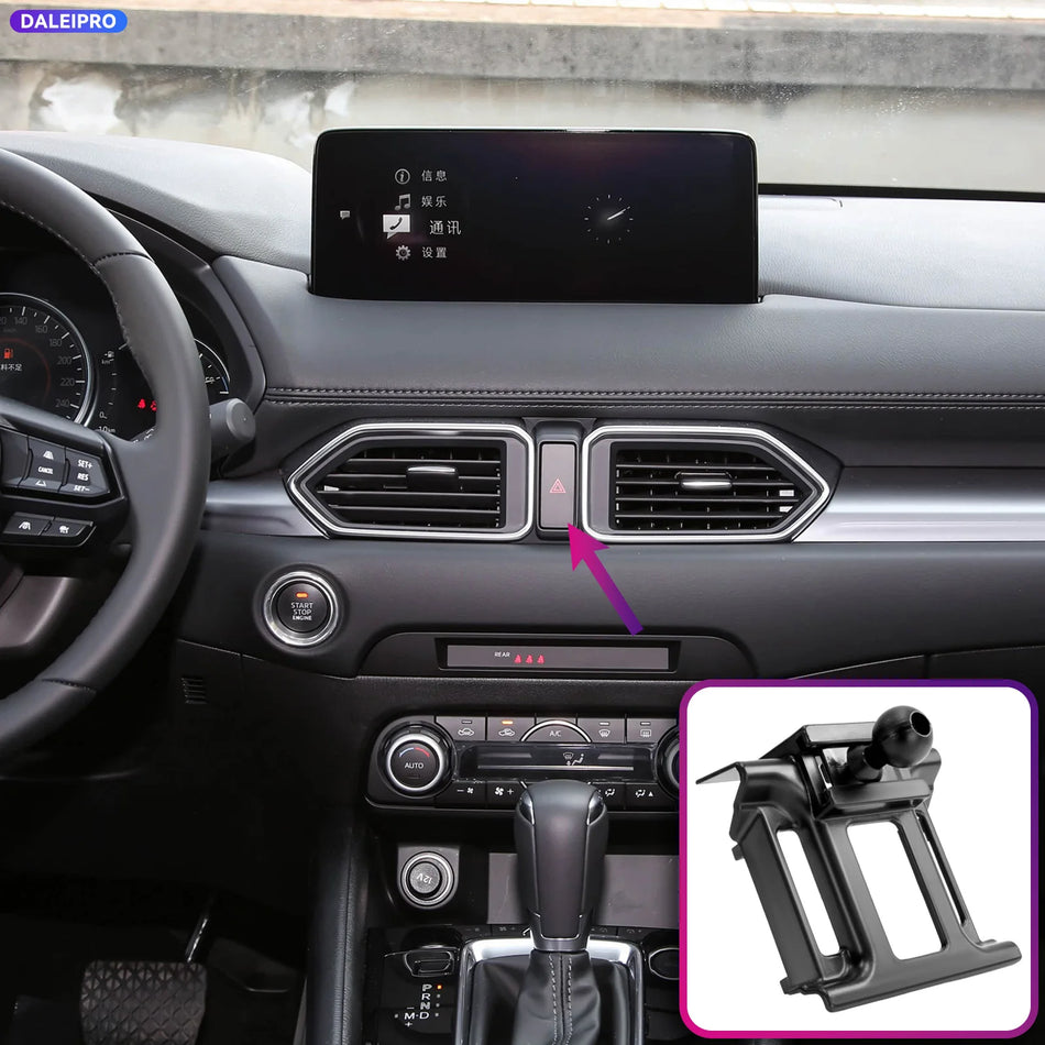 ABS Phone Holder Base With 66W Charging for Mazda CX-5 KF 2017-2025