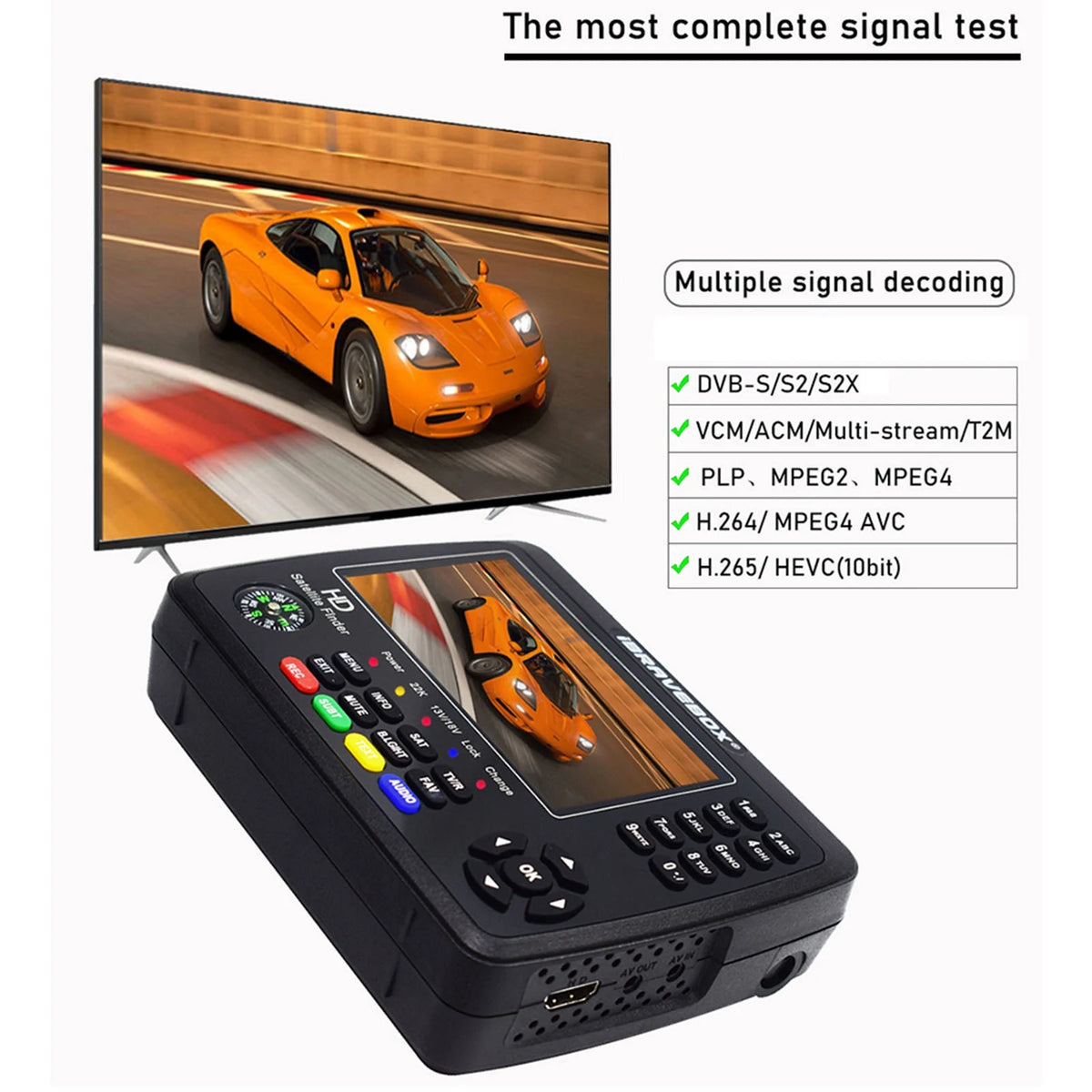 Qiilu Satellite Finder Meter &ndash; High Definition 4.3 Inch LCD