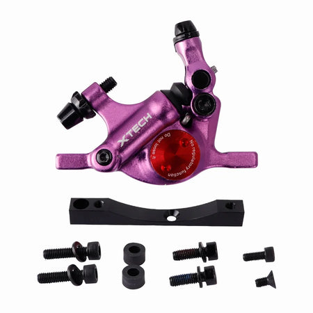 ZOOM Xtech HB100 Aluminium Alloy Hydraulic Brake Calipers &ndash; Enhanced Stopping Power For Xiaomi M365 Pro Electric Scooter Purple set