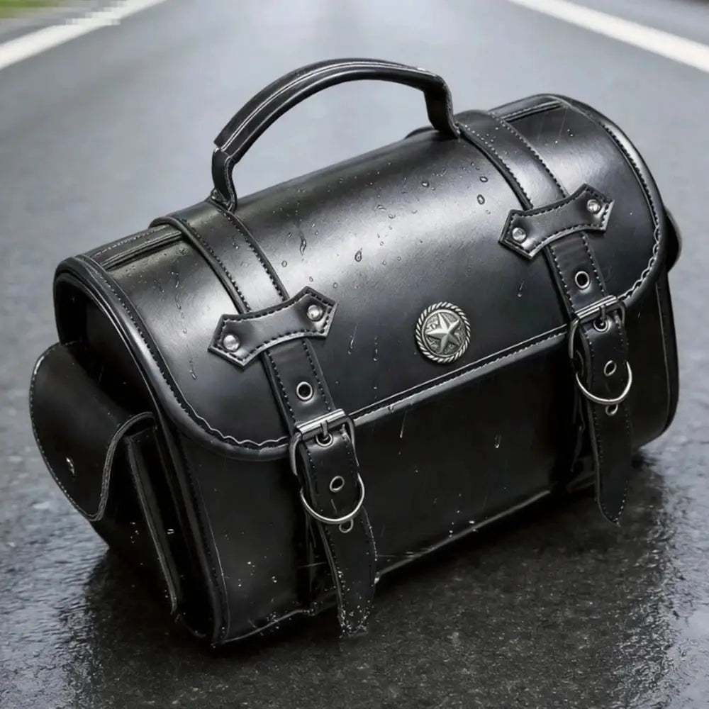 Motorcycle Black Universal SaddleBag Large Capacity Side Bags Storage Tool For Harley Waterproof Modified Bag by InterCyprus Trading Ltd