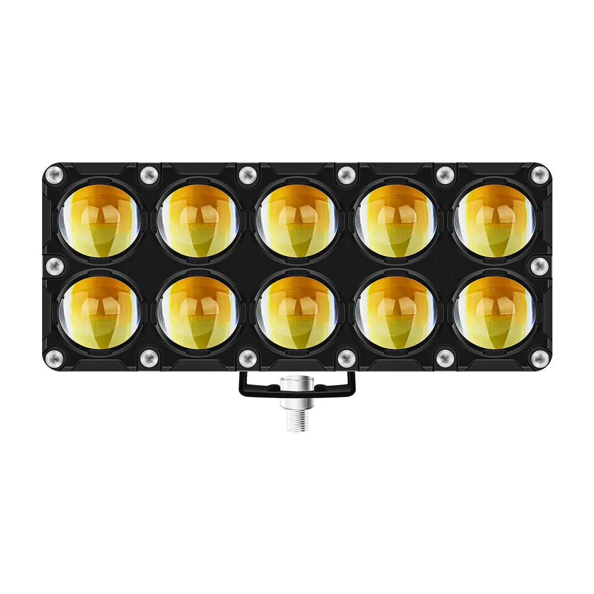 KEVANLY 6/8/10 LED Motorcycle Spotlights &ndash; Dual Color High Low Beam Fog Light 1pcs 10 LED