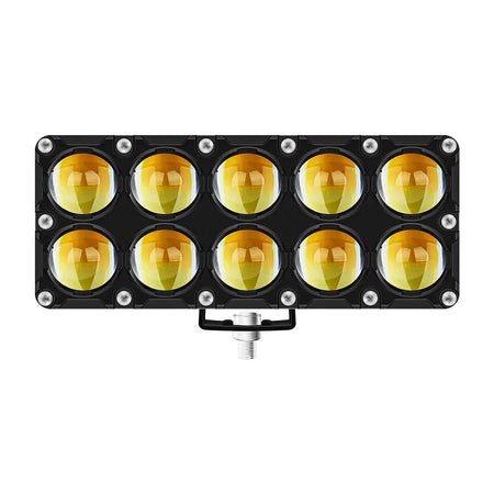 KEVANLY 6/8/10 LED Motorcycle Spotlights &ndash; Dual Color High Low Beam Fog Light 1pcs 10 LED