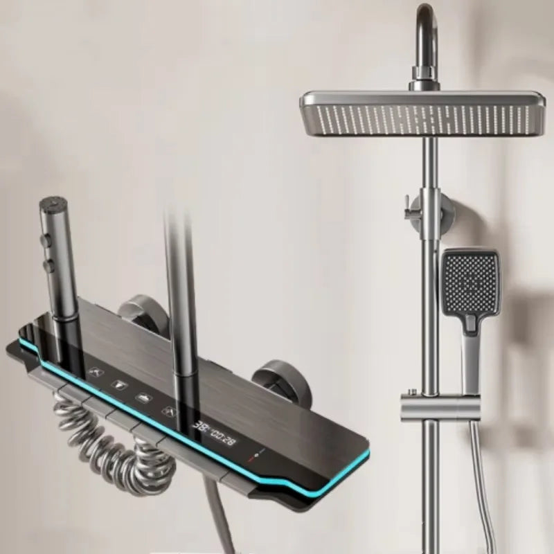 V8 4 Functions Shower Faucet Set – Digital Temp Display