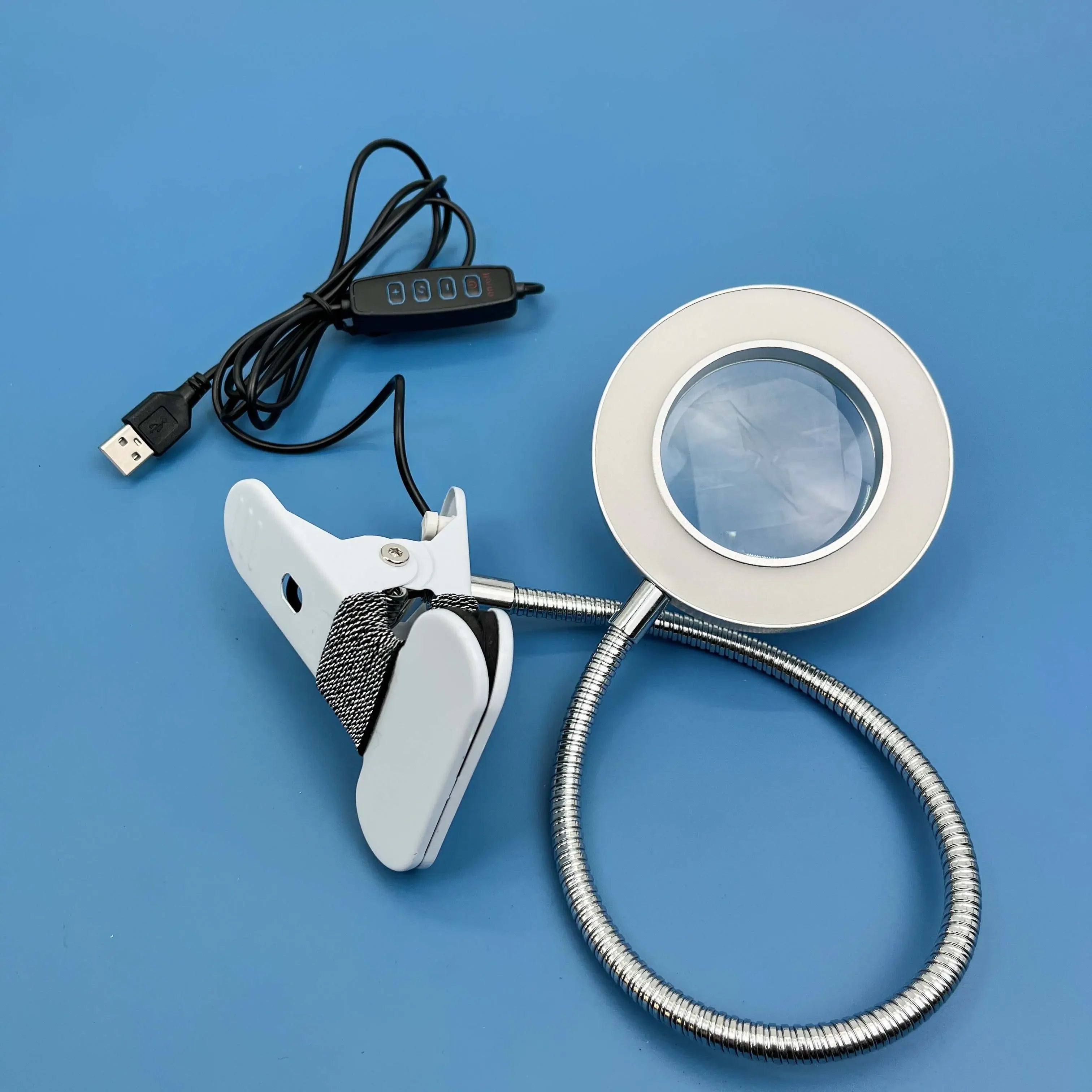 10X Clip Magnifying Glass With Lamp &ndash; Embroidery Design