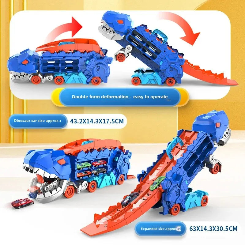 Μεταμορφώσιμο Αυτοκίνητο Δεινόσαυρος με Ολίσθηση Ινέρτιας, Εκπαιδευτικό Παιχνίδι Δεινόσαυρος