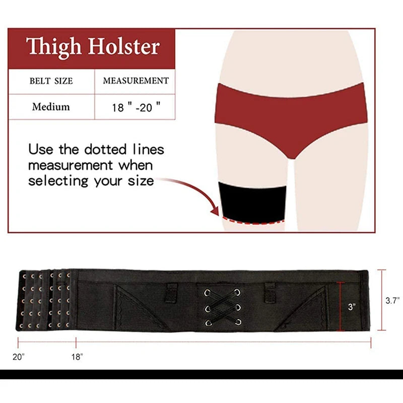 Verstelbare Nylon Vrouwen Been Holster Antislip Pistool Pouch Voor Jagen