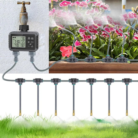 Dual Zone Smart LCD Garden Watering Timer &ndash; Rain Delay Ready