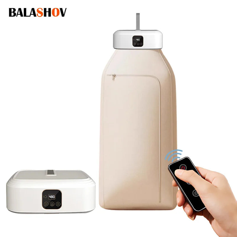 Portable Travel Foldable Electric Clothes Dryer With Remote