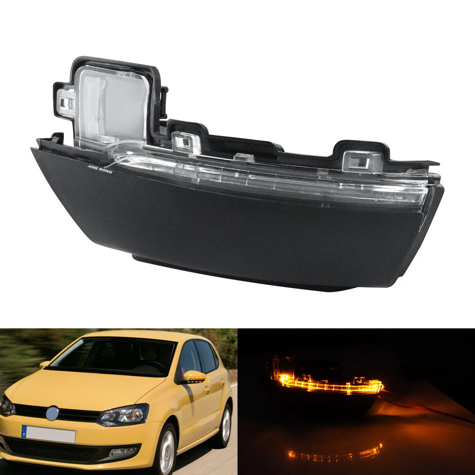 Luz de Sinalização de Viragem LED Âmbar para Espelho Lateral VW Polo MK5 6R