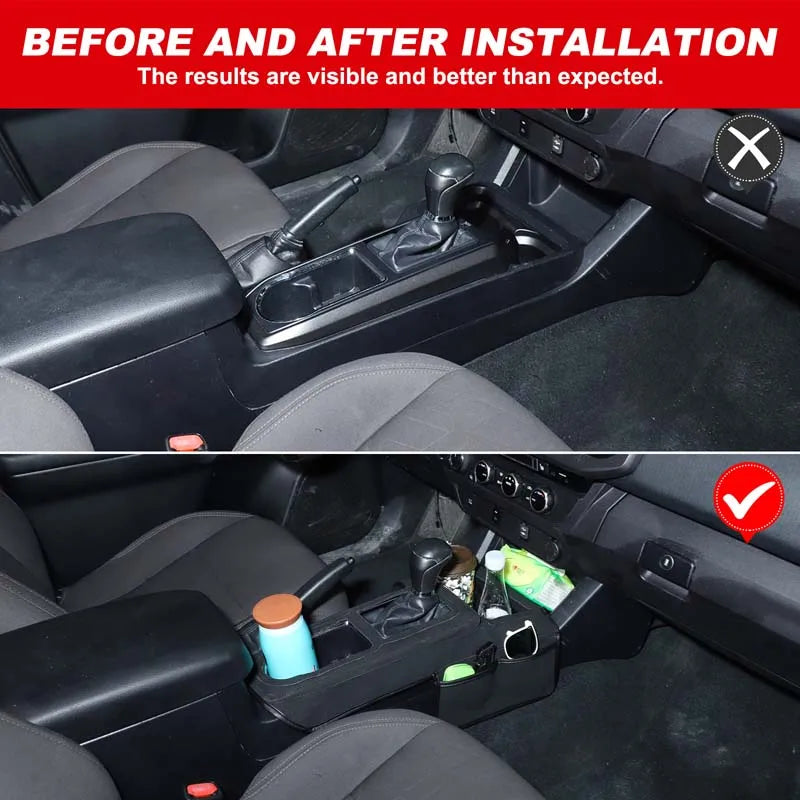 Toyota Tacoma 2016 2022 Черный кожаный чехол для центральной консоли