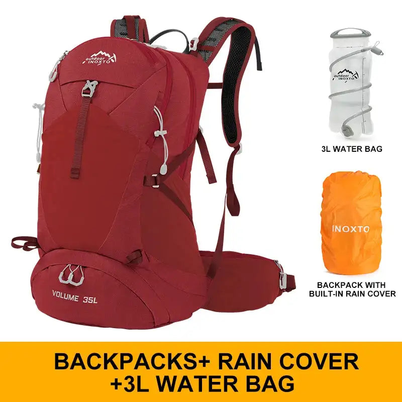 Outdoor Inox Mountaineering Backpack 35L 8107 &ndash; Waterproof Red3L