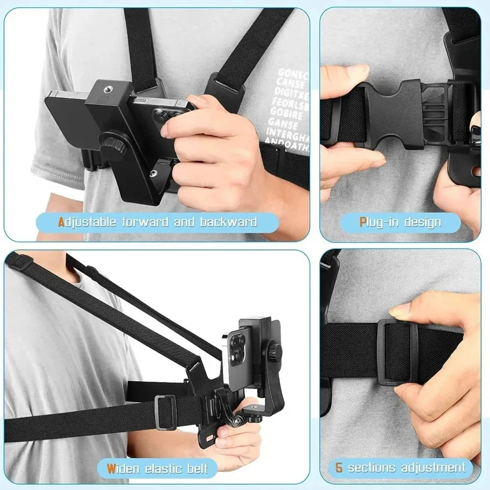 Phone Clip Holder with Chest Strap