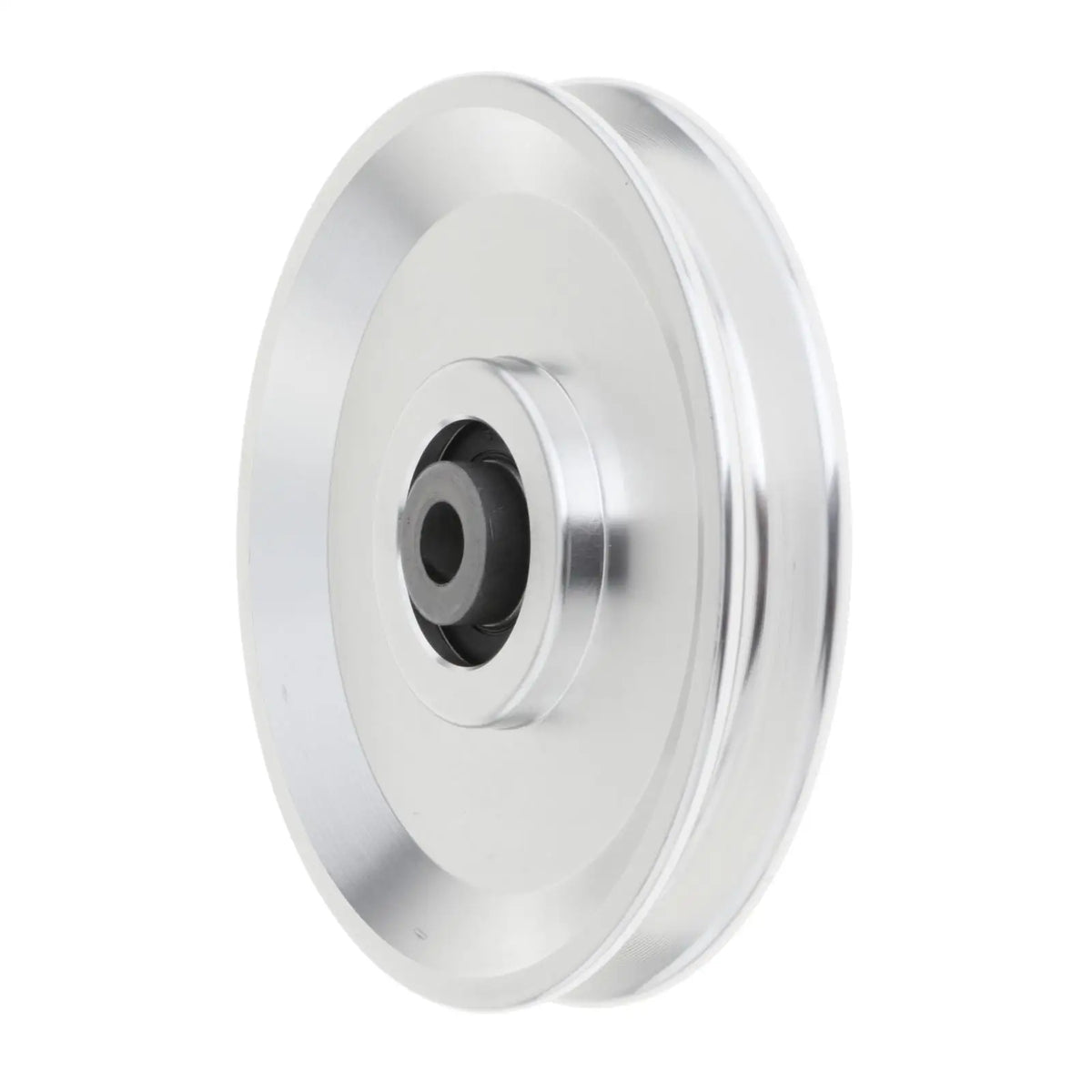 Universal Bearing Pulley Wheel - Durable Aluminum Alloy Gym Equipment 114mm Silver