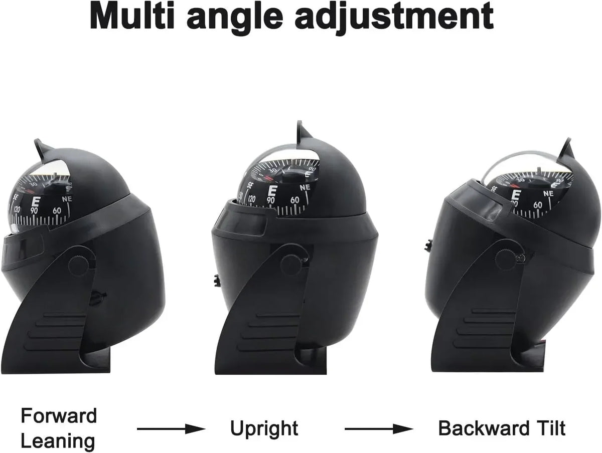 Boat Compass Flush Mount &ndash; Pivoting Light With Night Glow