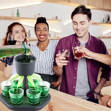 6-Shot Glass Dispenser - Perfect for Parties and Drinking Games