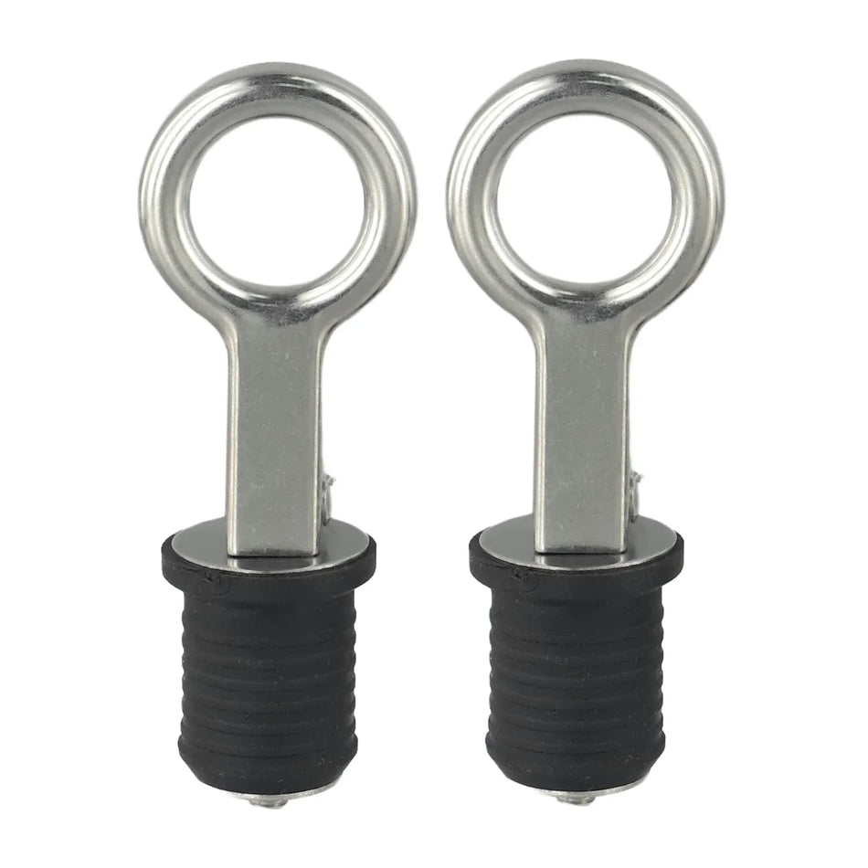 Bouchon de drainage marin en caoutchouc et en acier inoxydable, 2 pièces, pour coque de bateau