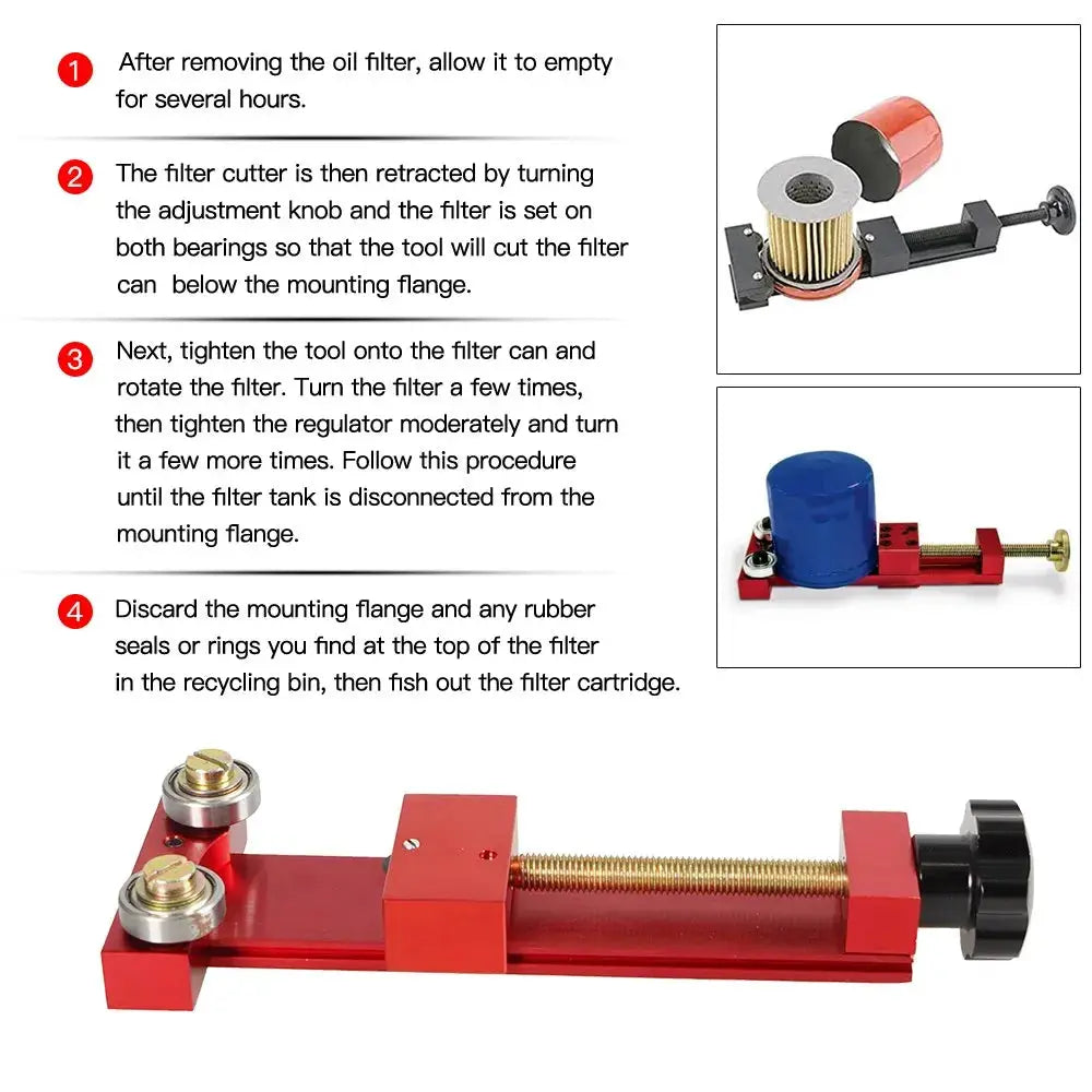 High Quality Oil Filter Cutter Cutting Tool 66490 Universal Car Oil Filter Cutter Aluminum Car Accessory Red Black XLB-1064 by InterCyprus Trading Ltd
