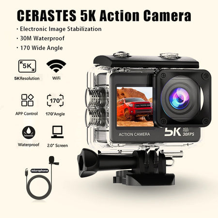 CERASTES Action Camera &ndash; 5K Ultra High Definition with Anti-Shake