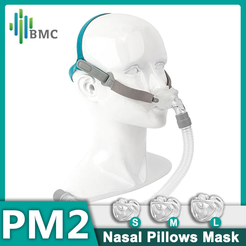 BMC PM2 Burun Yastıkları CPAP Maskesi Başlık ile S M L 3 Boyut