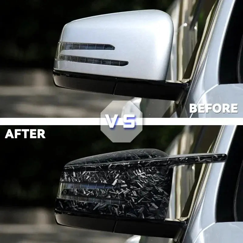 For Mercedes Benz C GLC S E Class W176 W246 W204 W212 W221 C117 X204 Sticking carbon Black Side Rearview Mirror Cover Caps by InterCyprus Trading Ltd