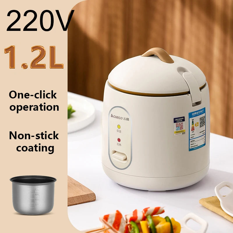 Zhigao Mini Rice Cooker - Compact &amp; Efficient DF08-White / CHINA / 220V|AU