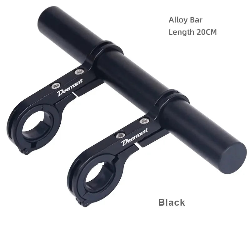 Deemount 20CM Bicycle Handlebar Extender &ndash; Durable Alloy Carbon Fiber Support Black 20CM / CHINA