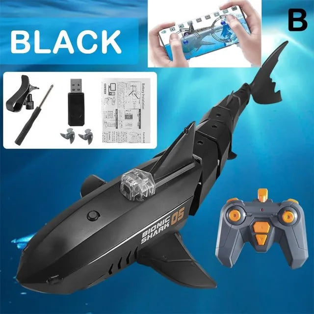 RC Submarine Boat Toy &ndash; 480p Underwater Camera black App control
