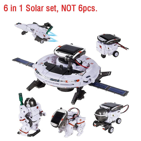 6 In 1 Solar Robot Kits &ndash; Engaging STEM Learning Experience White