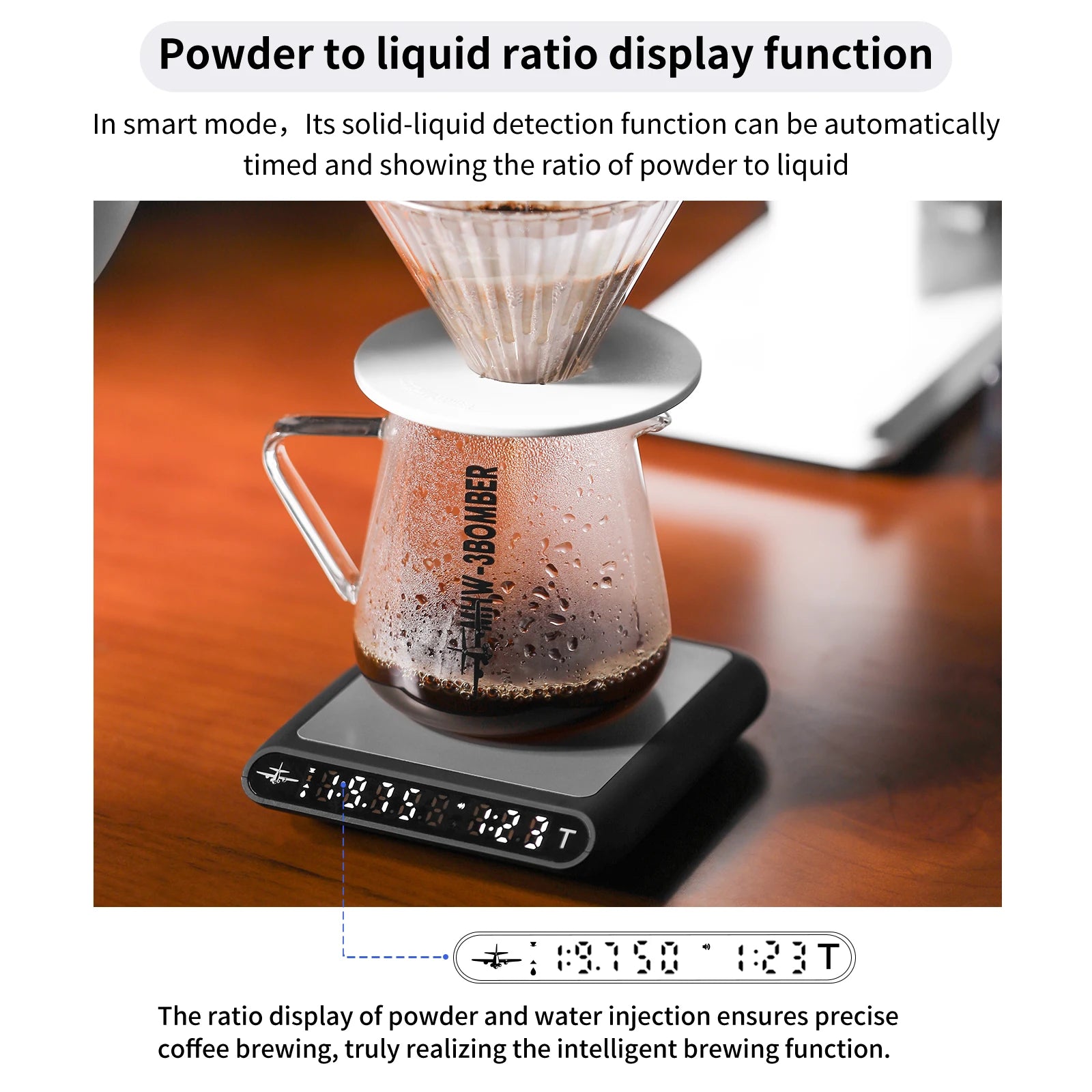 MHW-3BOMBER Coffee Scale With Timer &ndash; 0.1g Precision