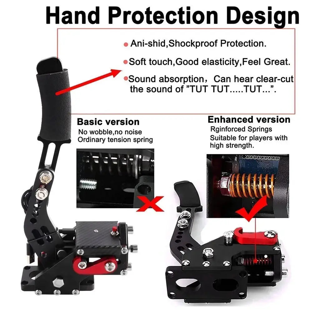 USB Handbrake PS4/PS5 Support Logitech G29 or T300, XBOX1 XSS XSX for G920, PC SIM Racing Horizon Games Hand Brake System by InterCyprus Trading Ltd