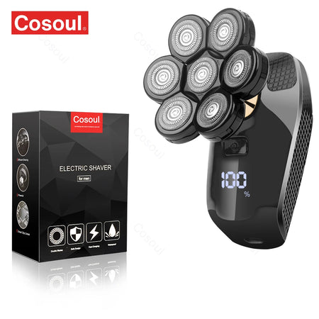 COSOUL V8 Electric Shaver for Men - Powerful 7D Rotary Head Razor Shaver