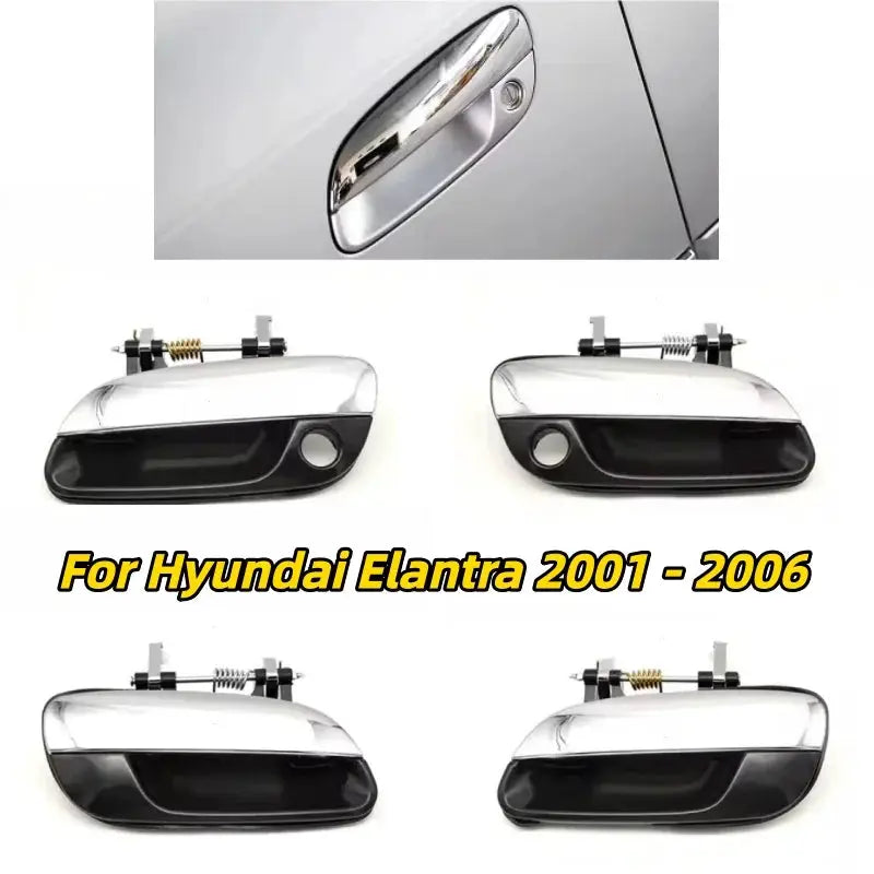 Exterior Door Handles with Chrome Finish for Hyundai Elantra 2001-2006 by InterCyprus Trading Ltd