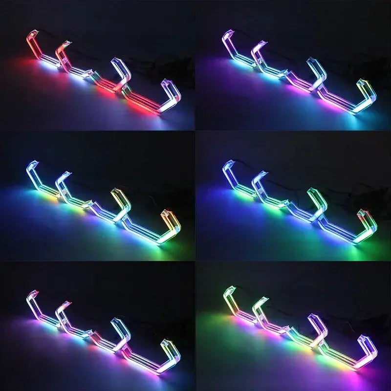 For BMW 7 Series E65 E66 E67 E68 Alpina B7 2001-2008 RGB colorful Dynamic light Angel Eyes Rings Led M4 style APP control Light by InterCyprus Trading Ltd