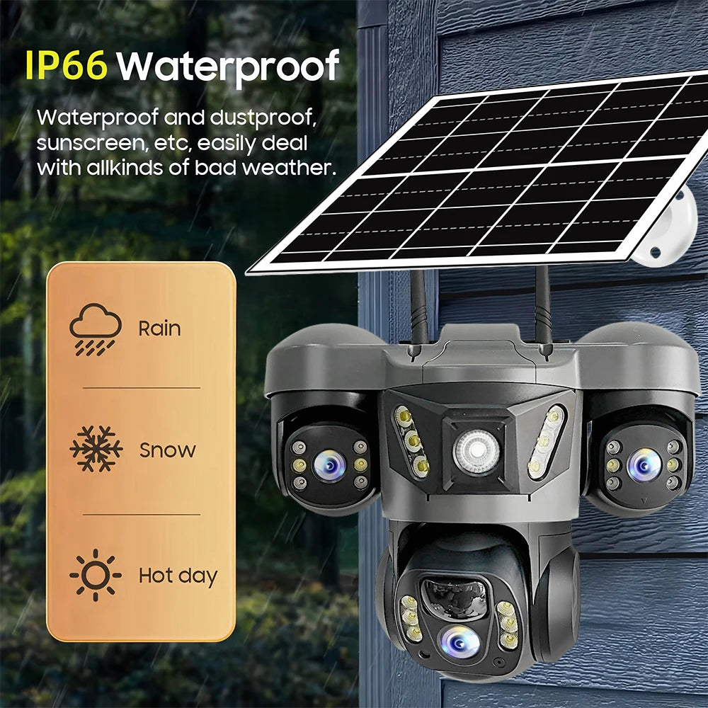 15MP 4G IP Solar PTZ Security Camera with 10x Zoom &amp; Auto Tracking