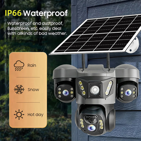 15MP 4G IP Solar PTZ Security Camera with 10x Zoom &amp; Auto Tracking