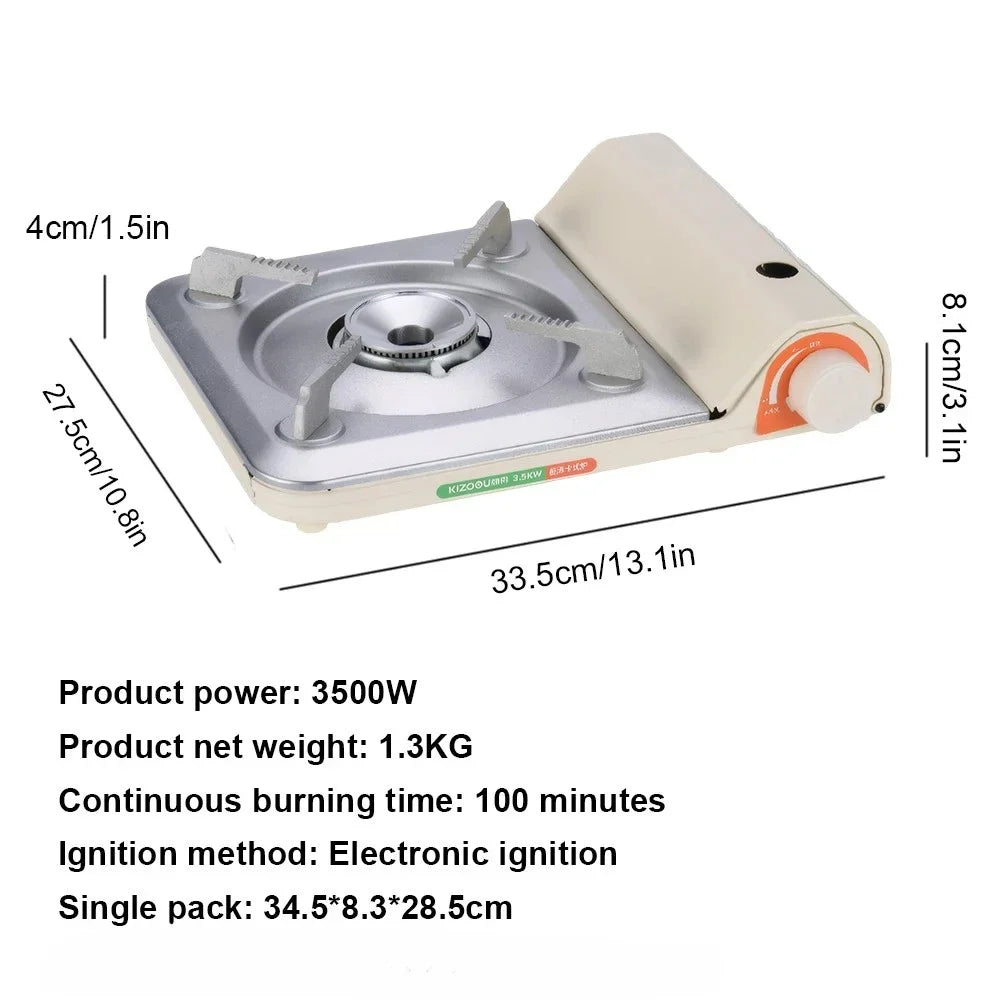 2025 Portable Single Burner Camping Gas Stove &ndash; Automatic Ignition Convenience WHITE-e