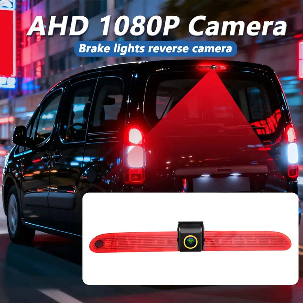1080P AHD CVBS Car Reverse Backup Camera For Citroen Dispatch Jumpy Peugeot Expert Traveller Van Third Brake Light Fisheye Water by InterCyprus Trading Ltd