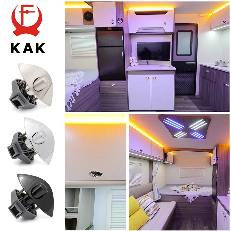 KAK Tryckknappslås 20mm Silver RV Låda Lås Nyckellös