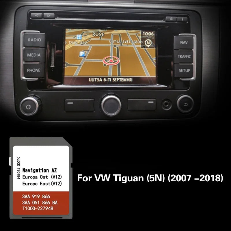 For VW Tiguan (5N) 2007-2018 Map SD Card &ndash; 8GB Navigation for VW Tiguan 5N / CHINA