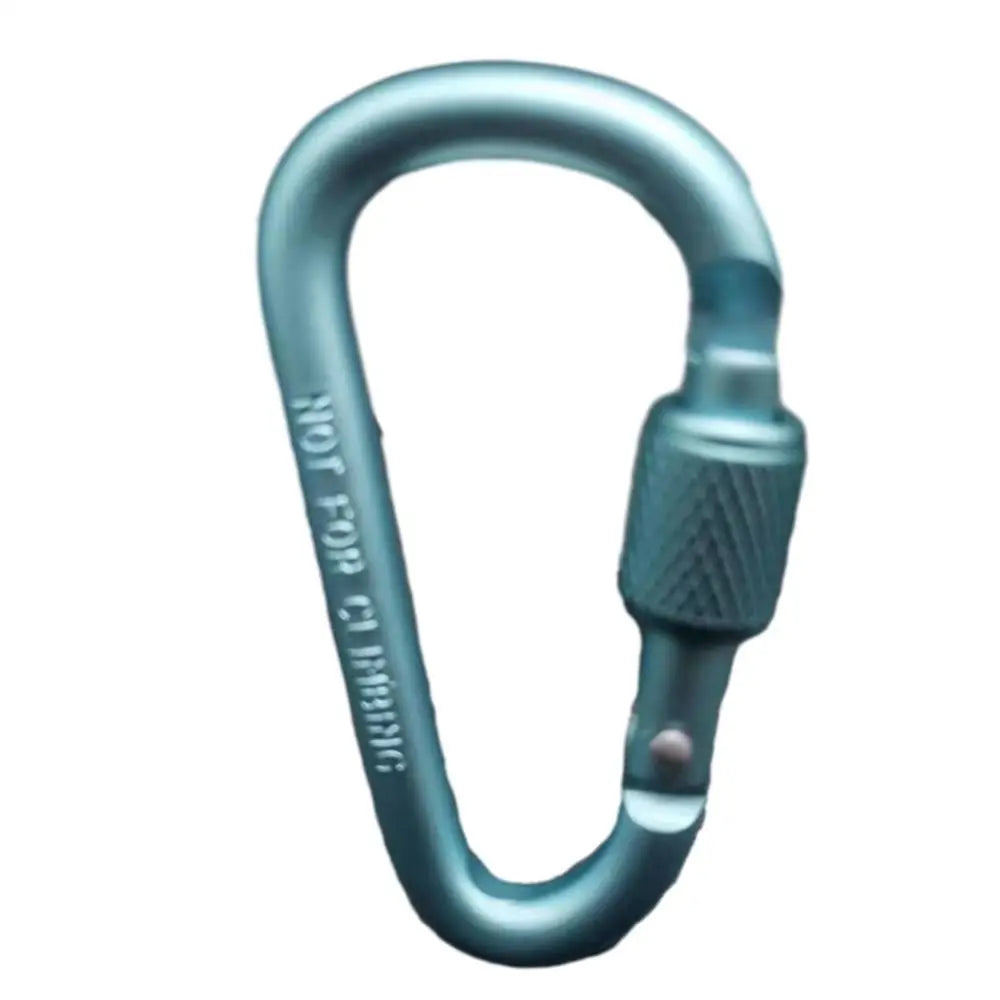 Outdoor Climbing Carabiner D Shaped Paracord Tensioner Key Chain Clip Aluminum Alloy Guylines Tensioner Camp Mountaineering Hook Blue / CN (Origin)