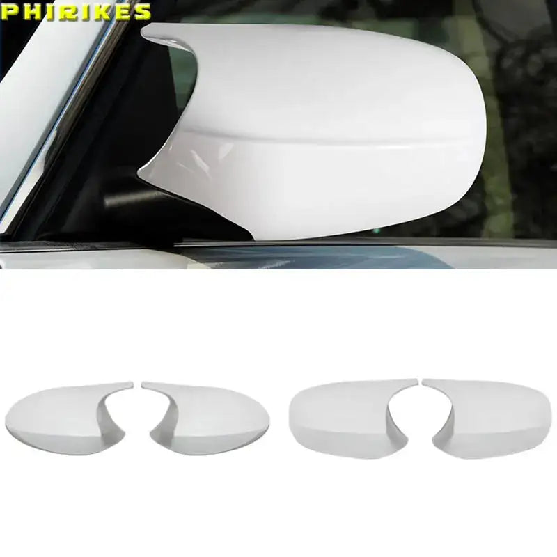 White Replacement Rearview Mirror Covers For BMW 1 Series