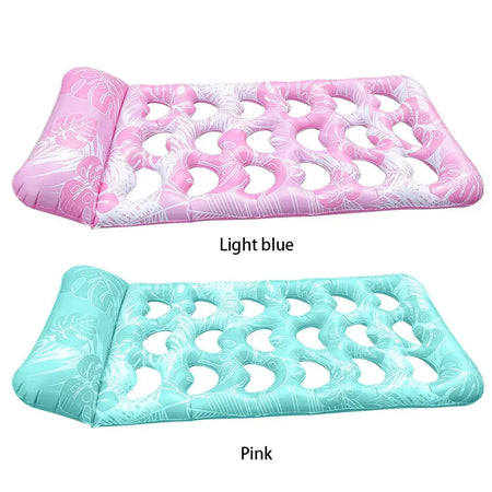 PVC Inflatable Water Air Mattress Pool Lounger With Headrest