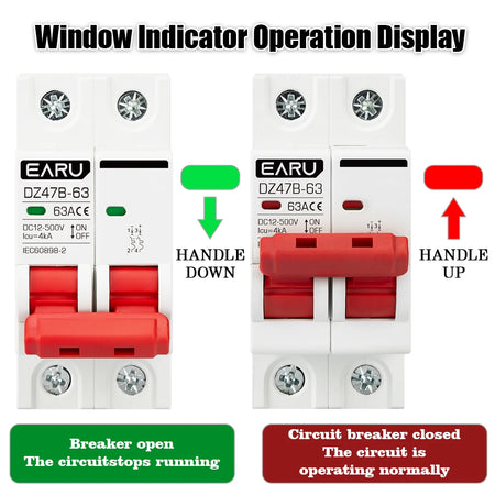 EARUELETRIC DZ47 Mini Circuit Breaker for DC Battery Protection