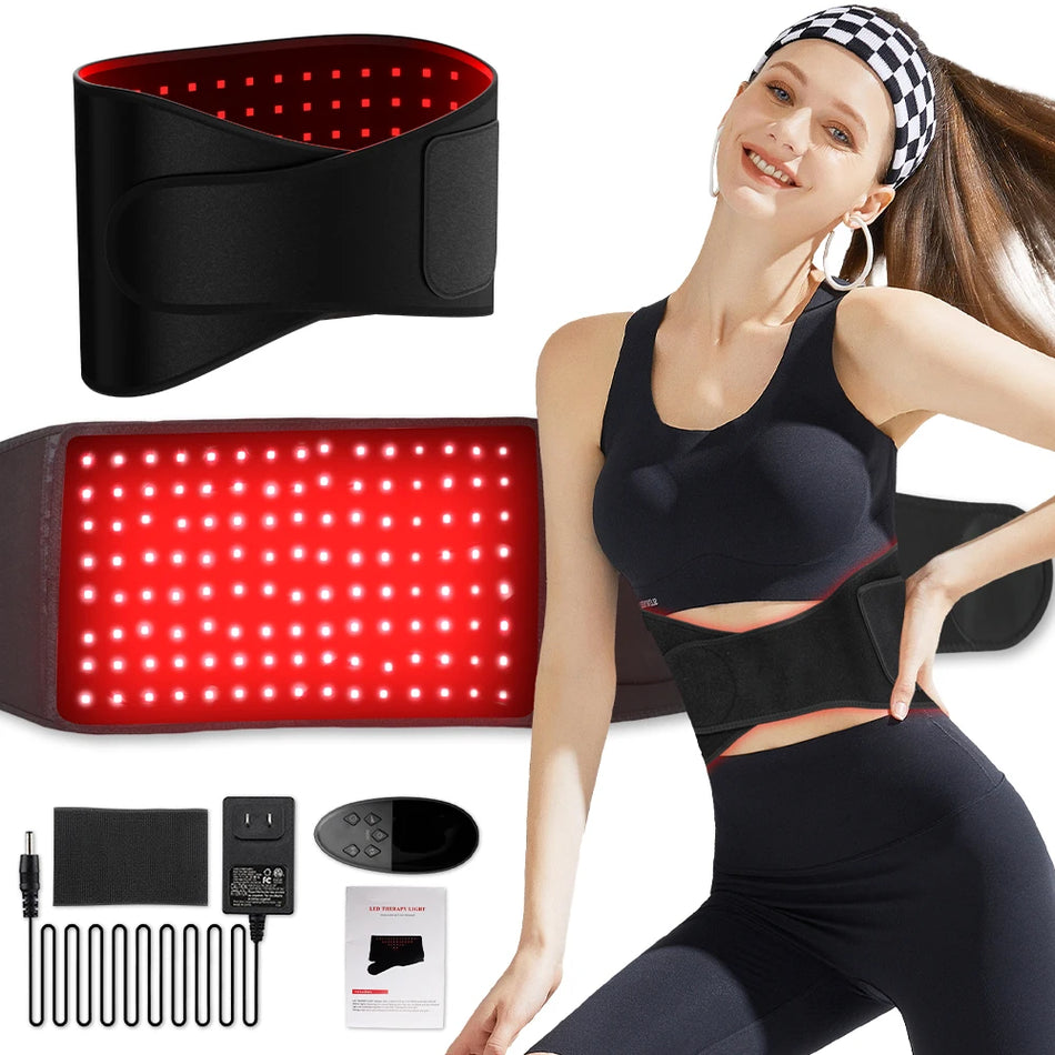 LED Red And Infrared Light Therapy Belt For Back Pain Relief And Fat Burning