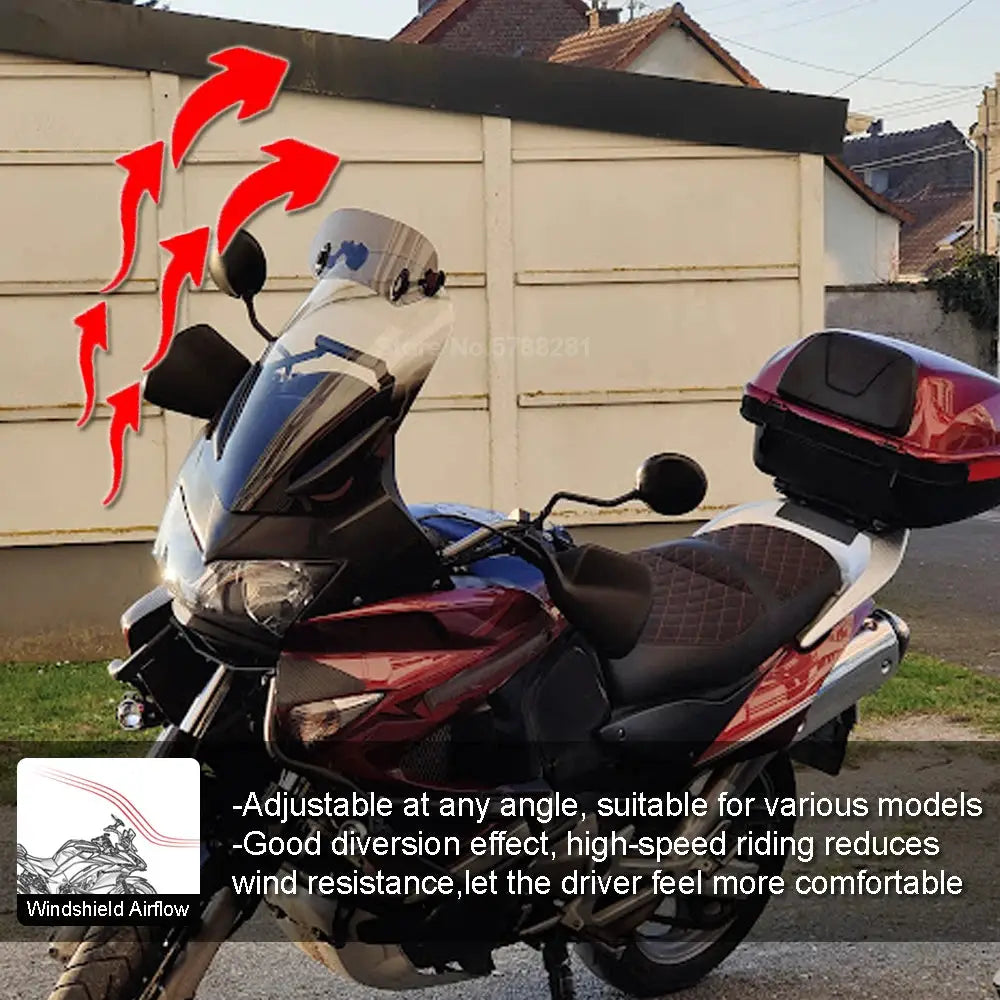 Heighten Windscreen Windshield For BMW R1300GS For HONDA For YAMAHA For SUZUKI For Kawasaki For Vespa Wind Screen Shield Spoiler by InterCyprus Trading Ltd