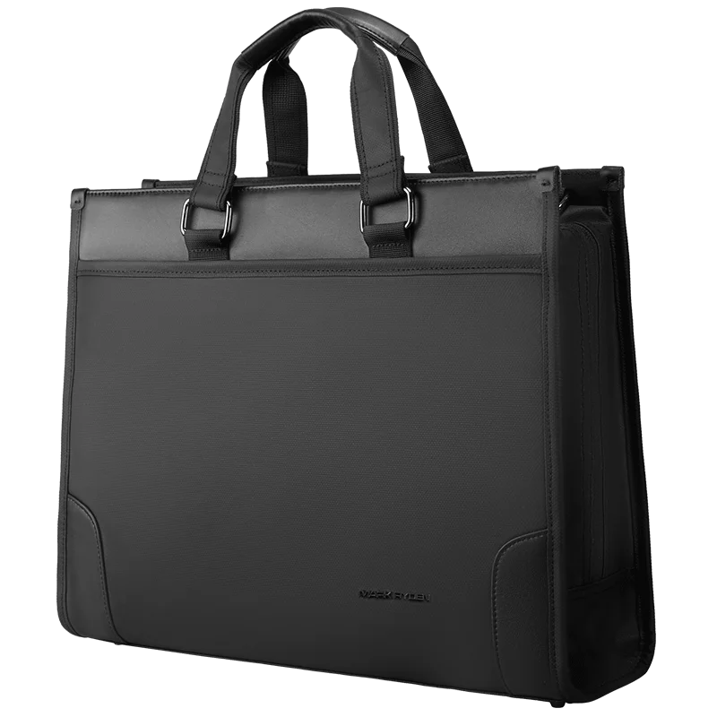 PU Leather Office Laptop Briefcase With Oxford Lining, Unisex Professional Bag, Secure Zipper