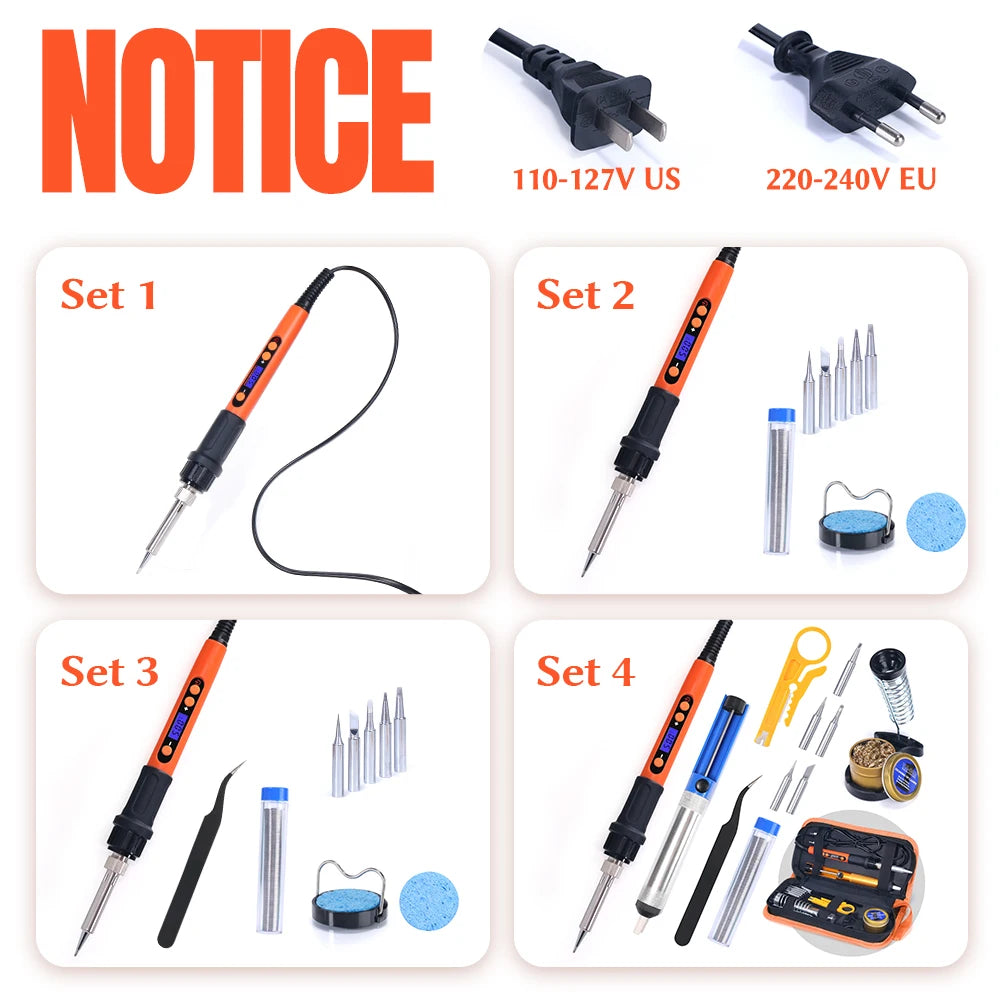 928D-I Digital Soldering Iron Kit &ndash; Temperature Adjustable