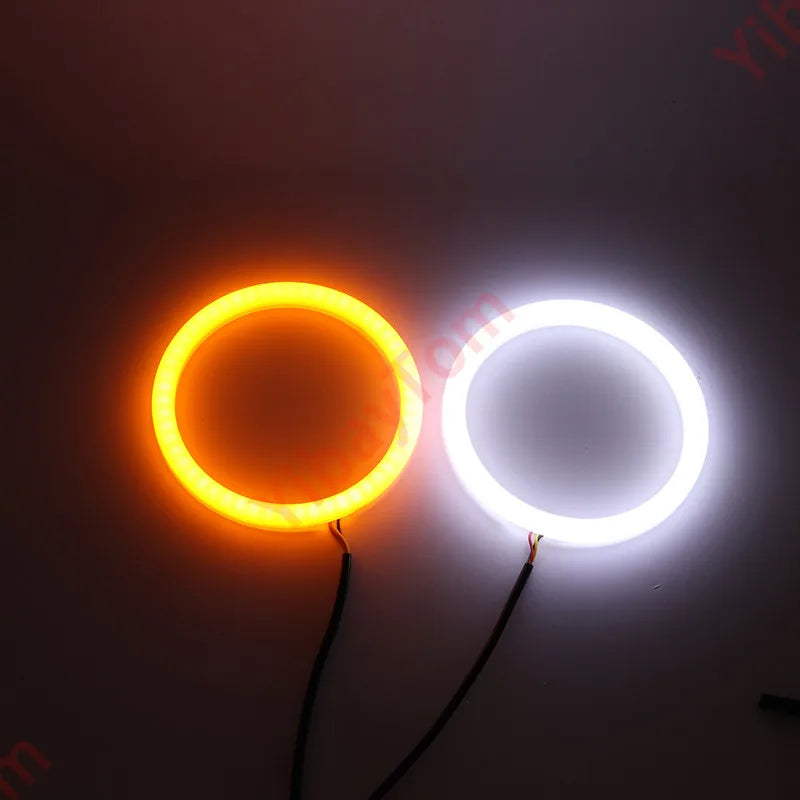 2 Τμχ SMD LED Angel Eyes Δαχτυλίδια Με Φωτισμό Switchback Halo 60 158mm