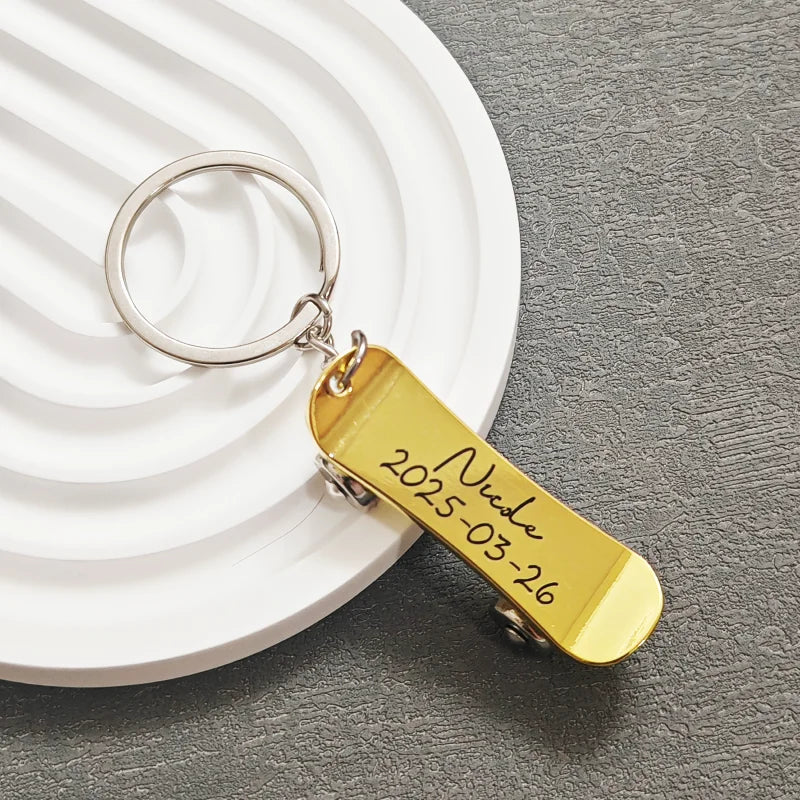 Chuhan Customized Metal Skateboard Keychain &ndash; Unique Gift Idea